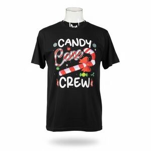 Candy Cane Crew Black T-Shirt size XL